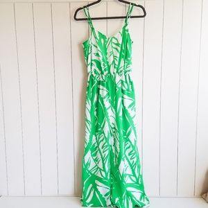 Lilly Pulitzer Kelly Green Tropical Jumpsuit